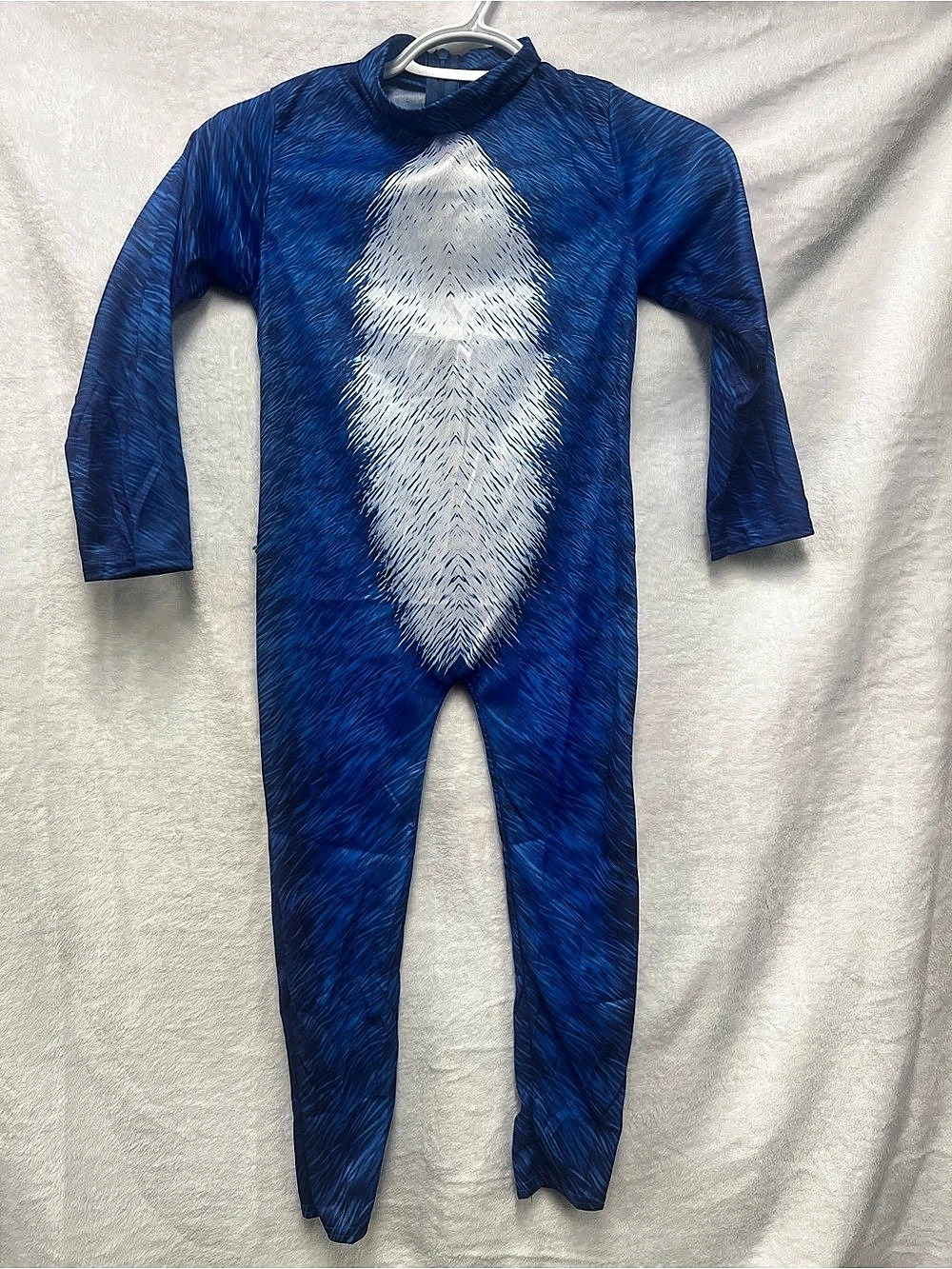 Sega Sonic the Hedgehog Kids Costume Jumpsuit Blue & White
